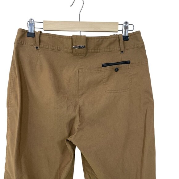 Jamie Sadock Capri Pants Womens Size 8 Brown Stretch Nylon‎ Zip Pockets Golf - Picture 4 of 7